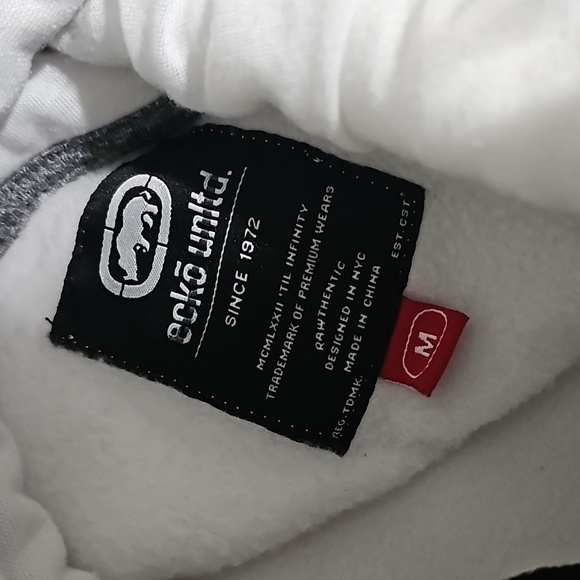Ecko White Hoodie Pullover White‎ Size Medium - Picture 8 of 10